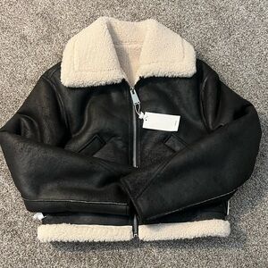 Mango black shearling Jacket